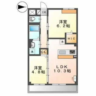 エルヴィータ大山崎【2階】の間取り