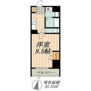 STUDIO KANAREBASHI【13階】の間取り