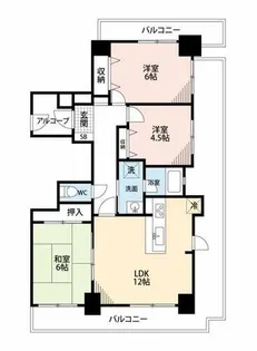 グローリアス岡崎戸崎町【1502号室】の間取り