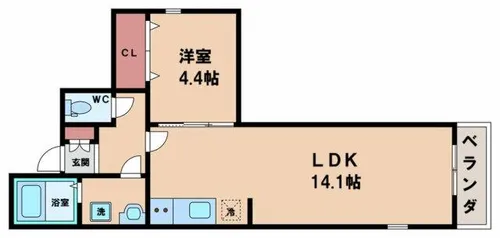 J-BRIGHT長居【1階】の間取り