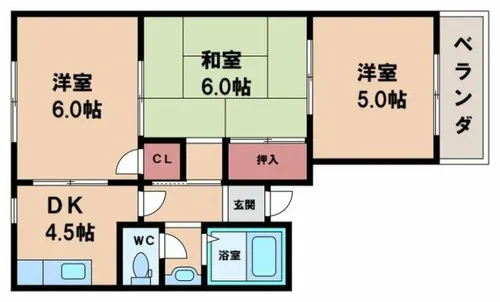 ハイツ高橋【1階】の間取り