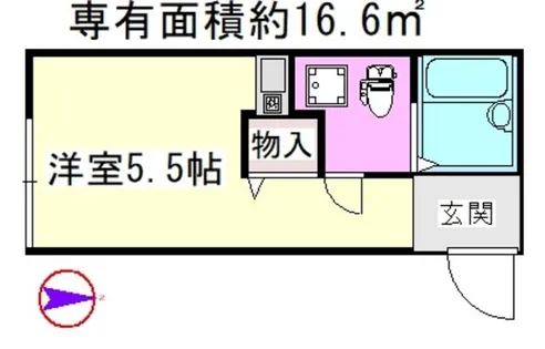 ニットハウスアラン【C号室】の間取り