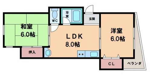 ピュアコート清風【3階】の間取り
