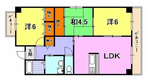 エスペラール神戸【5階】の間取り
