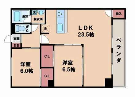 クローバー・プレミア昭和町【6階】の間取り