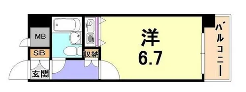 朝日プラザアルファポート神戸【9階】の間取り