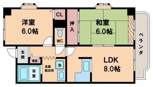 アネックス山野【7階】の間取り