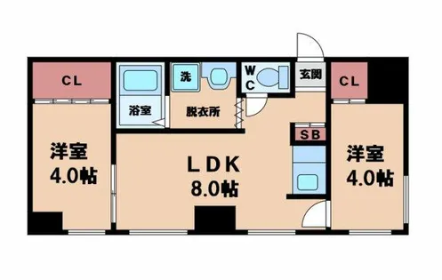 フェリーチェ帝塚山【1階】の間取り