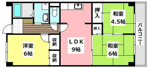 吉田マンション東雲パートⅡ【1階】の間取り