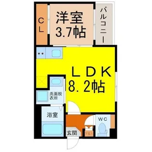 Fine Residence T01【2階】の間取り