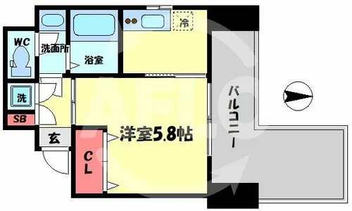 I-DIL NAKANOSHIMA EAST【10階】の間取り