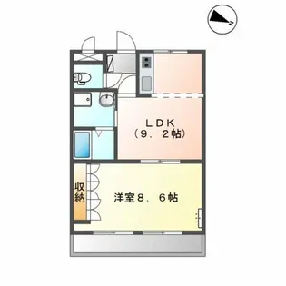 アクシルコート協和【1階】の間取り