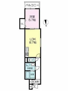 クリエオーレ衣摺II【3階】の間取り