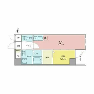 VERITAS SHIRAKANE【5階】の間取り