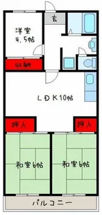 ファンション渋川【3階】の間取り