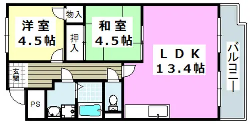 ニュー星見ハイツ【403号室】の間取り