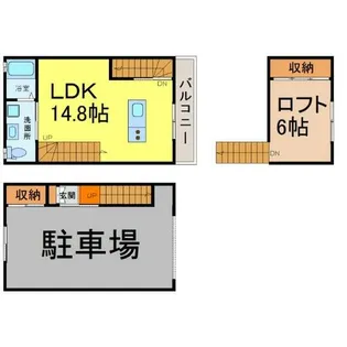 マルチスペース(ガレージハウス)【C号室】の間取り