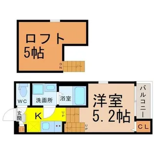 Kai【102号室】の間取り