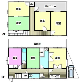 大阪府茨木市水尾1丁目【一戸建】の間取り