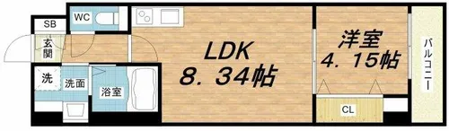 ACT DOORS 天六【3階】の間取り