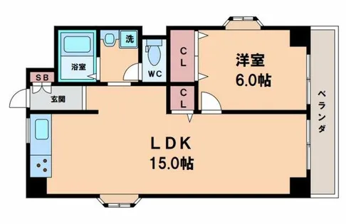 ハイネスキタノ【2階】の間取り
