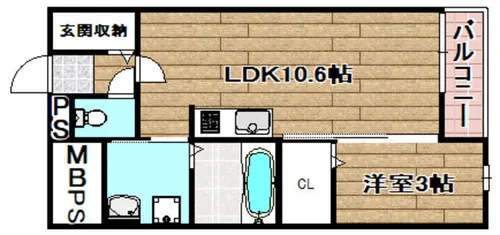 アルヴィータ【403号室】の間取り