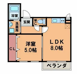 フジパレス田辺WEST【1階】の間取り