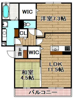 ウエストコート【1階】の間取り