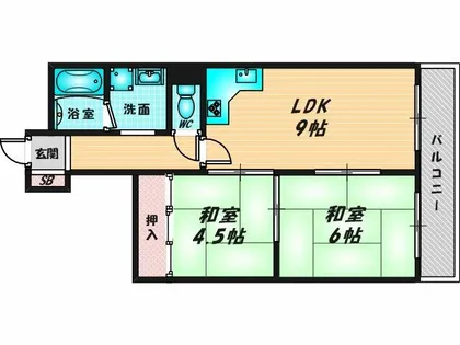ロイヤル俊徳【4階】の間取り