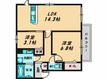 デイジーヒル【3階】の間取り