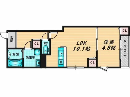 ル・ポルト・ボヌール【3階】の間取り