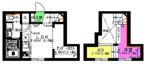 VeloGOKISO【102号室】の間取り