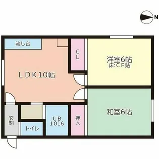 ハイツ石山【7号室】の間取り