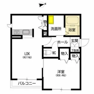 シャーメゾン緑【2階】の間取り