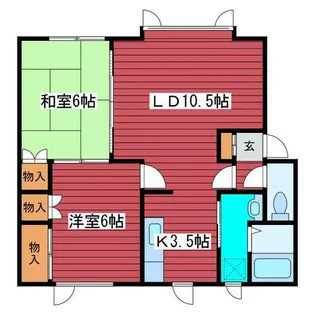 ワイドフクダ【3階】の間取り