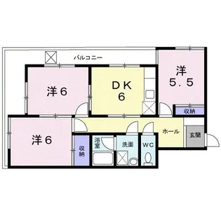 ロイヤルタウン【2F-B号室】の間取り