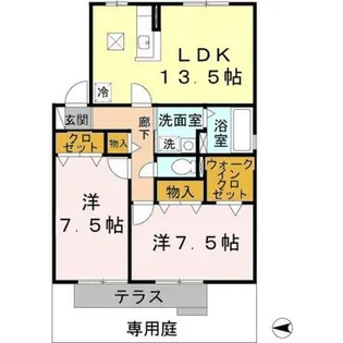 カトルセゾン A【1階】の間取り