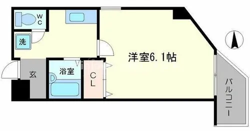 ドエル堀江南【11階】の間取り