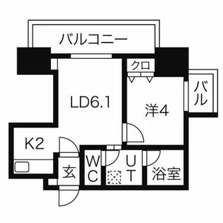 プライヴェル山鼻 壱番館【4階】の間取り