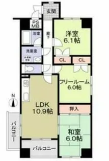 ヴィテイユメゾン成尾【9階】の間取り