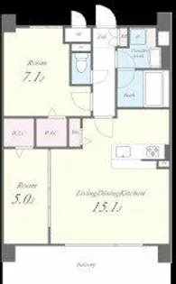 メゾンドボヌール弁天町【6階】の間取り