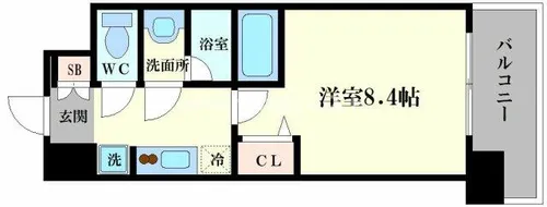 Splendide NAMBAIII【5階】の間取り