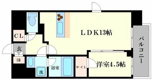 Splendide NAMBAIII【11階】の間取り