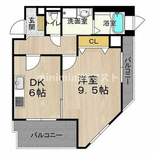 CITY SPIRE難波サウスタワー【5階】の間取り