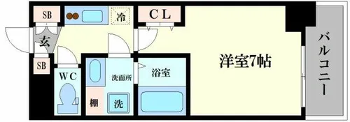 セレニテ難波リアン【9階】の間取り