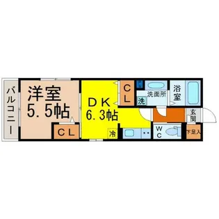 ボヌール御器所【3階】の間取り