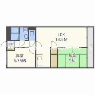 フロンティア深野【2階】の間取り
