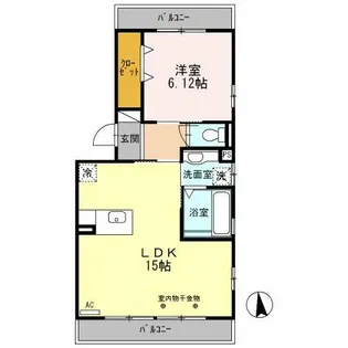 アウルコート A【2階】の間取り