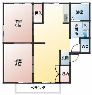 リバーヒルズ南棟【105号室】の間取り