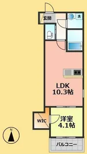 ジーメゾン名古屋楠味鋺アノリス【1階】の間取り